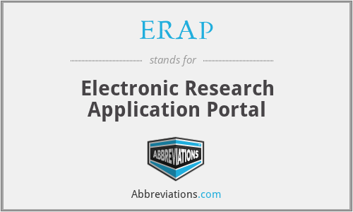 ERAP - Electronic Research Application Portal