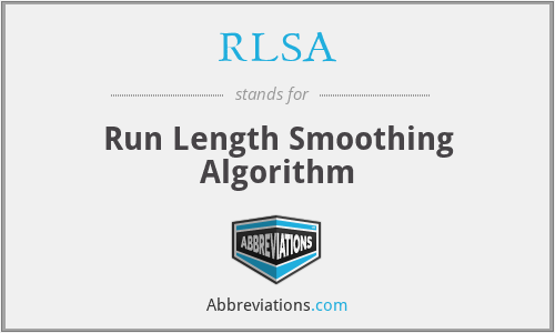 RLSA - Run Length Smoothing Algorithm