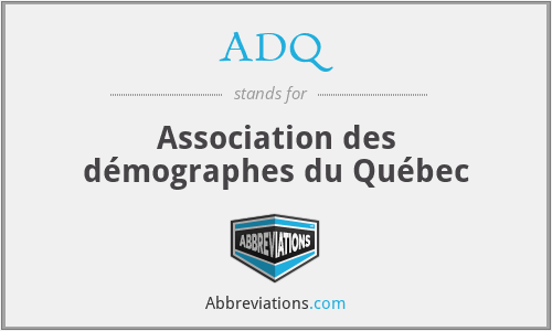 ADQ - Association des démographes du Québec