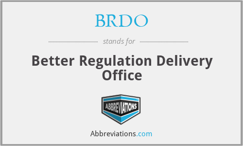 BRDO - Better Regulation Delivery Office