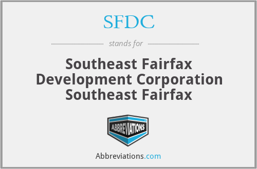 SFDC - Southeast Fairfax Development Corporation Southeast Fairfax