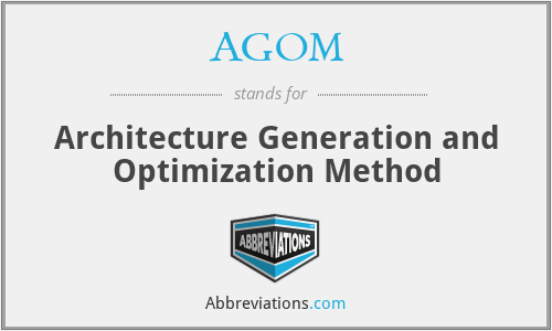 AGOM - Architecture Generation and Optimization Method