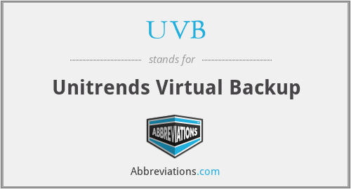 UVB - Unitrends Virtual Backup