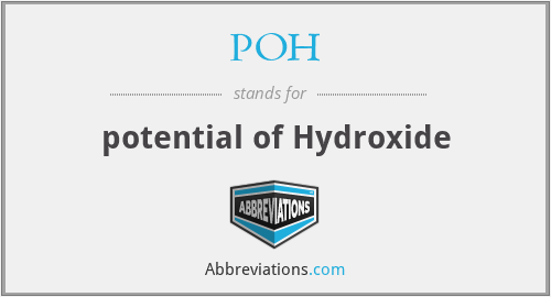 POH - potential of Hydroxide