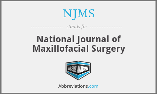 NJMS - National Journal of Maxillofacial Surgery