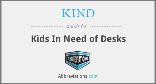 KIND - Kids In Need of Desks