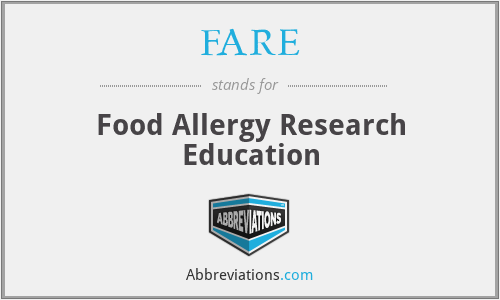FARE - Food Allergy Research Education