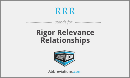 RRR - Rigor Relevance Relationships