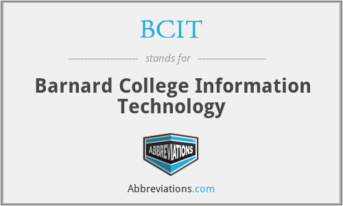 BCIT - Barnard College Information Technology