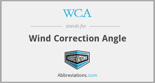 WCA - Wind Correction Angle