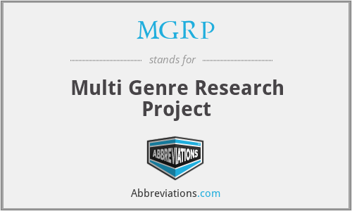 MGRP - Multi Genre Research Project