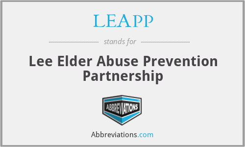 LEAPP - Lee Elder Abuse Prevention Partnership