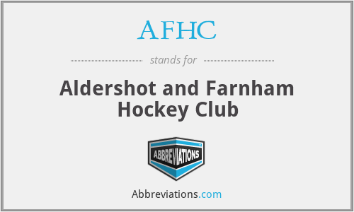 AFHC - Aldershot and Farnham Hockey Club