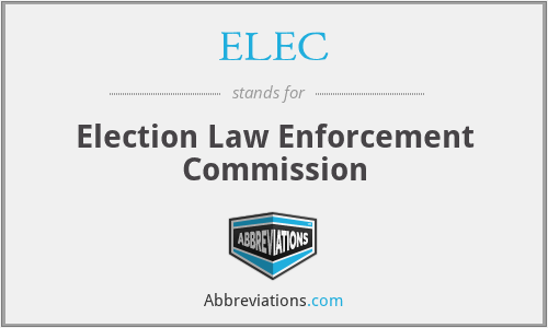 ELEC - Election Law Enforcement Commission