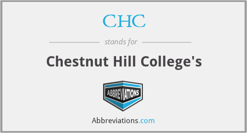 CHC - Chestnut Hill College's