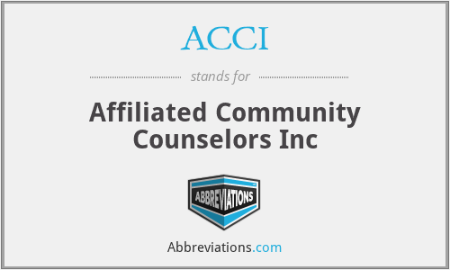 ACCI - Affiliated Community Counselors Inc