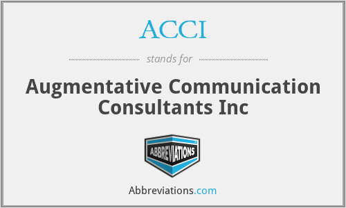 ACCI - Augmentative Communication Consultants Inc
