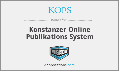 KOPS - Konstanzer Online Publikations System