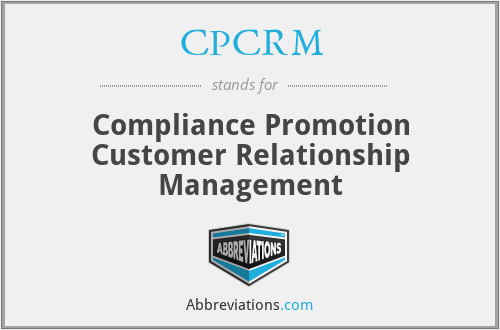 CPCRM - Compliance Promotion Customer Relationship Management
