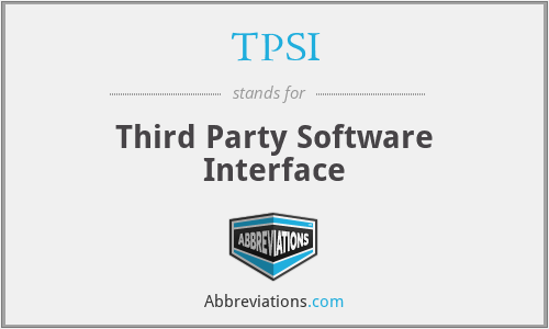 TPSI - Third Party Software Interface