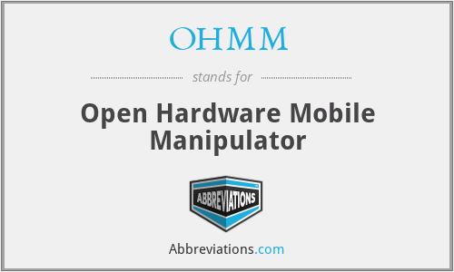 OHMM - Open Hardware Mobile Manipulator