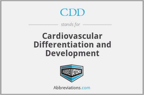 CDD - Cardiovascular Differentiation and Development