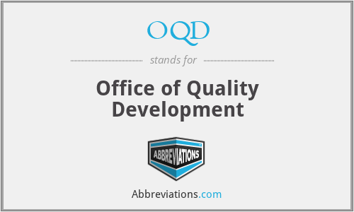 OQD - Office of Quality Development