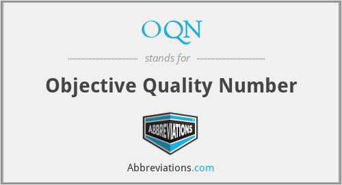 OQN - Objective Quality Number