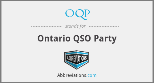OQP - Ontario QSO Party