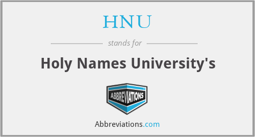 HNU - Holy Names University's