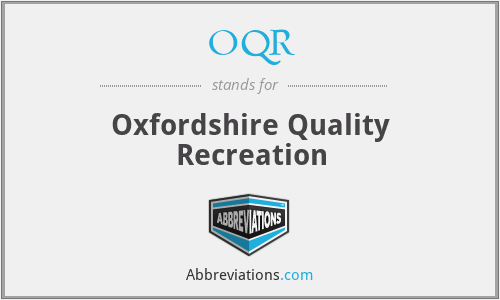 OQR - Oxfordshire Quality Recreation