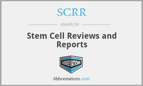 SCRR - Stem Cell Reviews and Reports