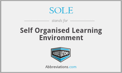 SOLE - Self Organised Learning Environment