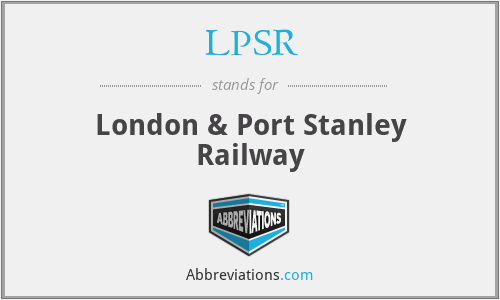 LPSR - London & Port Stanley Railway