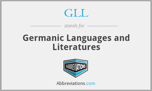 GLL - Germanic Languages and Literatures