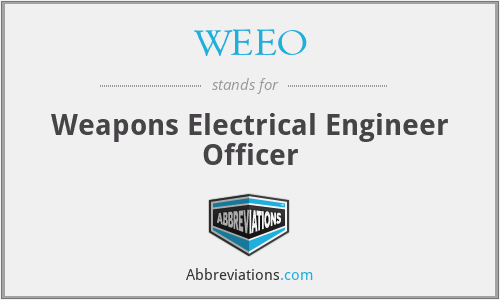 WEEO - Weapons Electrical Engineer Officer