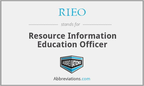 RIEO - Resource Information Education Officer