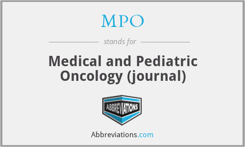 MPO - Medical and Pediatric Oncology (journal)