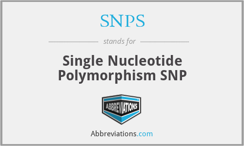 SNPS - Single Nucleotide Polymorphism SNP