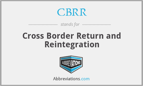 CBRR - Cross Border Return and Reintegration