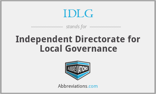IDLG - Independent Directorate for Local Governance