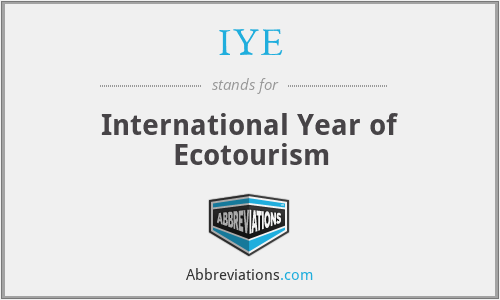 IYE - International Year of Ecotourism