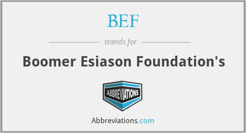 BEF - Boomer Esiason Foundation's