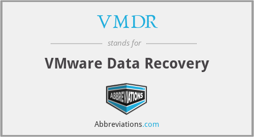 VMDR - VMware Data Recovery