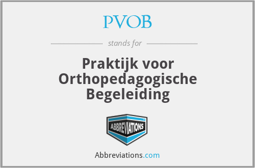 PVOB - Praktijk voor Orthopedagogische Begeleiding