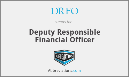 DRFO - Deputy Responsible Financial Officer