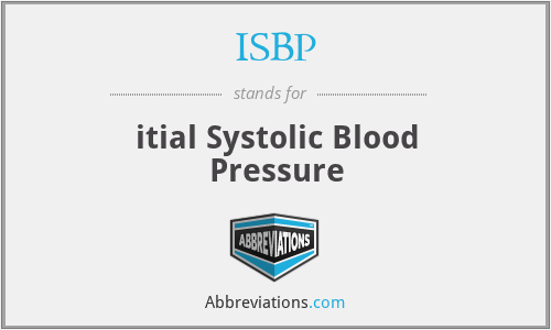 ISBP - itial Systolic Blood Pressure