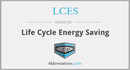 LCES - Life Cycle Energy Saving