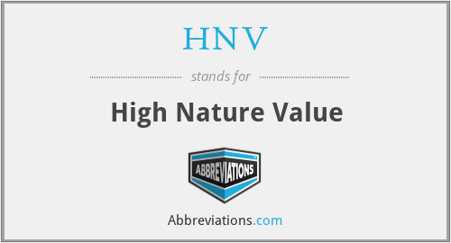 HNV - High Nature Value