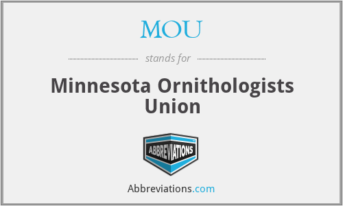MOU - Minnesota Ornithologists Union